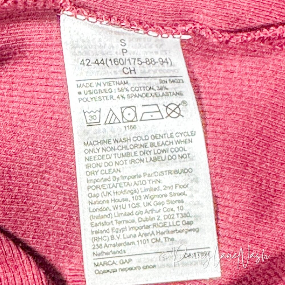 NWT Gap Ribbed Long Sleeve Henley T-Shirt Red Delicious - Picture 7 of 8